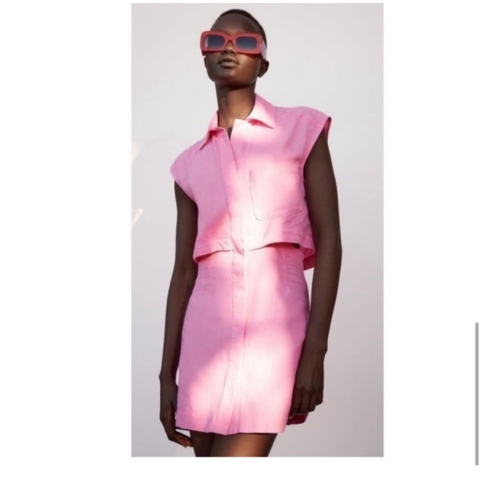 Zara Pink Sleeveless Mini Dress - Picture 3 of 10